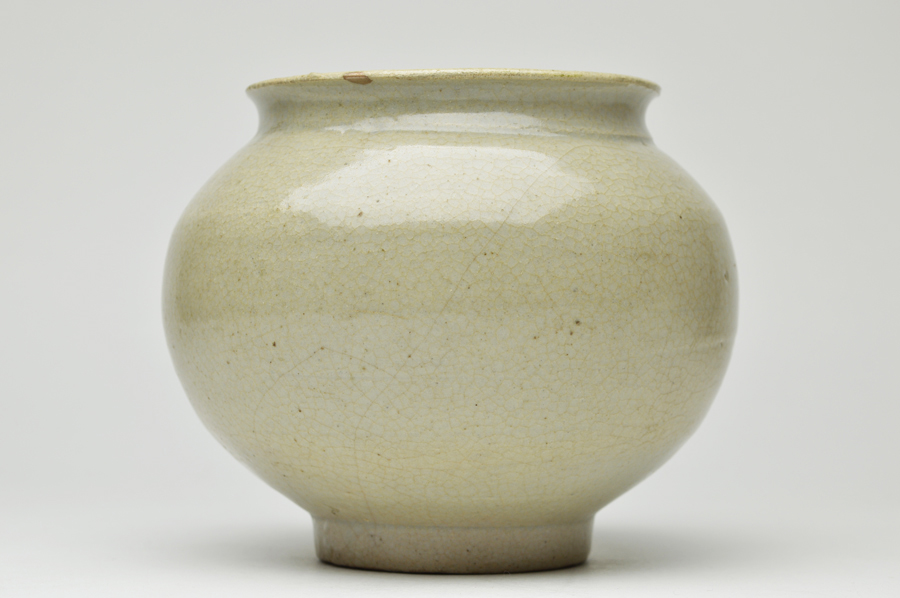 小】3975 朝鮮古美術 李朝白磁壺 提灯壺 白磁壺 花瓶 高麗 -